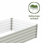Absco The Organic Garden Co Hakea 6' x 3' x 1.3' Metal Rectangle Garden Bed - Surfmist 