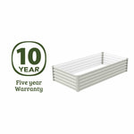 Absco The Organic Garden Co Hakea 6' x 3' x 1.3' Metal Rectangle Garden Bed - Surfmist 