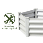 Absco The Organic Garden Co Hakea 3.28' x 3.28' Metal Hex Garden Bed - Surfmist 