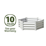 Absco The Organic Garden Co Hakea 3.28' x 3.28' Metal Hex Garden Bed - Surfmist 