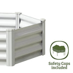 Absco The Organic Garden Co Hakea 3.28' x 3.28' Metal Hex Garden Bed - Surfmist 