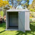Absco Utility 5' x 5' Multipurpose Metal Pool Pump Shed  - Surfmist 