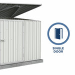 Absco Utility 5' x 5' Multipurpose Metal Pool Pump Shed  - Surfmist 