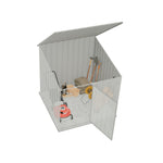 Absco Utility 5' x 5' Multipurpose Metal Pool Pump Shed  - Surfmist 