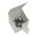 Absco Utility 5' x 5' Multipurpose Metal Pool Pump Shed  - Surfmist 