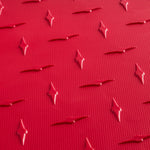Speedway Tile Two Car Garage Floor Tile Mat / Pad (Silver / Black / Red)-SPEED4CNR300MTL-Garage Giant 