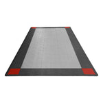 Speedway Tile Single Car Garage Floor Tile Mat / Pad (Black / Red / Silver)-SPEED4CNR300MTM-Garage Giant 