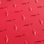 Speedway Tile Single Car Garage Floor Tile Mat / Pad (Black / Red / Silver)-SPEED4CNR300MTM-Garage Giant 