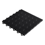 Speedway Tile Two Car Garage Floor Tile Mat / Pad (Black / Grey)-SPEEDBRDR200MTL-Garage Giant 