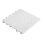 Speedway Tile Single Car Garage Floor Tile Mat / Pad (Black / Red / White)-SPEEDBRDR600MTM-Garage Giant 