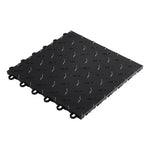 Speedway Tile Two Car Garage Floor Tile Mat / Pad (Black / Grey)-SPEEDCHKR200MTL-Garage Giant 