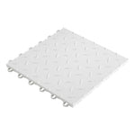 Speedway Tile Two Car Garage Floor Tile Mat / Pad (Black / White)-SPEEDCHKR600MTL-Garage Giant 