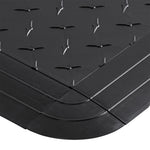 Speedway Tile Two Car Garage Floor Tile Mat / Pad (Black / White)-SPEEDCHKR600MTL-Garage Giant 