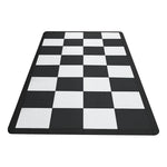Speedway Tile Motorcycle Garage Floor Tile Mat / Pad (Black / White)-SPEEDCHKR600MTS-Garage Giant 