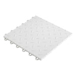 Speedway Tile Motorcycle Garage Floor Tile Mat / Pad (Black / White)-SPEEDCHKR600MTS-Garage Giant 