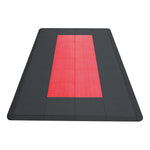 Speedway Tile Motorcycle Garage Floor Tile Mat / Pad (Black / Red)-SPEEDRUNR300MTS-Garage Giant 