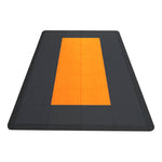 Speedway Tile Motorcycle Garage Floor Tile Mat / Pad (Black / Orange)-SPEEDRUNR801MTS-Garage Giant 