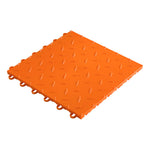 Speedway Tile Motorcycle Garage Floor Tile Mat / Pad (Black / Orange)-SPEEDRUNR801MTS-Garage Giant 
