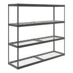 SafeRacks 24" x 92" x 84" Heavy-Duty Garage Rack Shelving (Hammertone)-SR-249284RVT-H4L-Garage Giant 