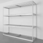 SafeRacks 24" x 92" x 84" Heavy-Duty Garage Rack Shelving (White)-SR-249284RVT-W4L-Garage Giant 