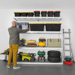 SafeRacks 24" x 92" x 84" Heavy-Duty Garage Rack Shelving (White)-SR-249284RVT-W4L-Garage Giant 