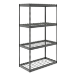 SafeRacks 24" x 48" x 84" Heavy-Duty Garage Rack Shelving (Hammertone)-SR-2x4x7-H4L-Garage Giant 