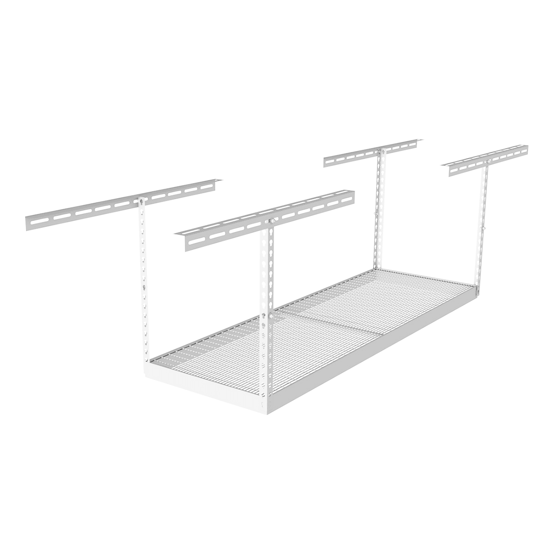 SafeRacks 2' x 6' Overhead Storage Rack with 12-24-Inch Drop (White ...