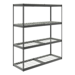 SafeRacks 24" x 72" x 84" Heavy-Duty Garage Rack Shelving (Hammertone)-SR-2x6x7BLT-H4L-Garage Giant 