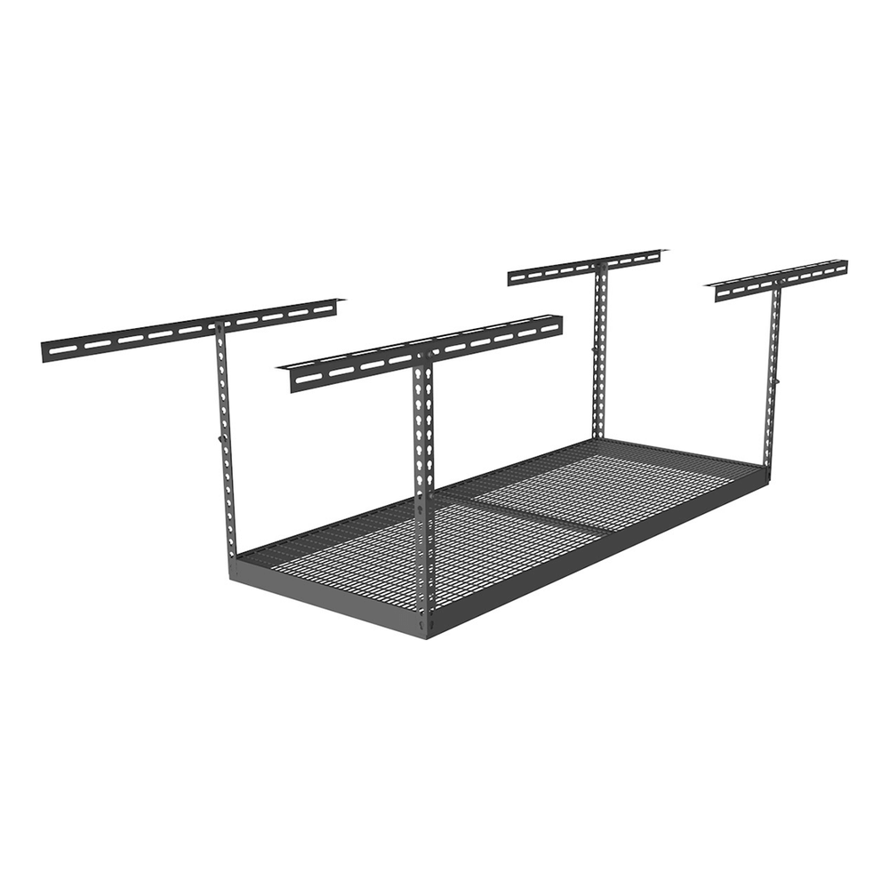 SafeRacks 3' x 6' Overhead Storage Rack with 12-24-Inch Drop (Hammertone)-SR-3x6-H-Pack-12-Garage Giant