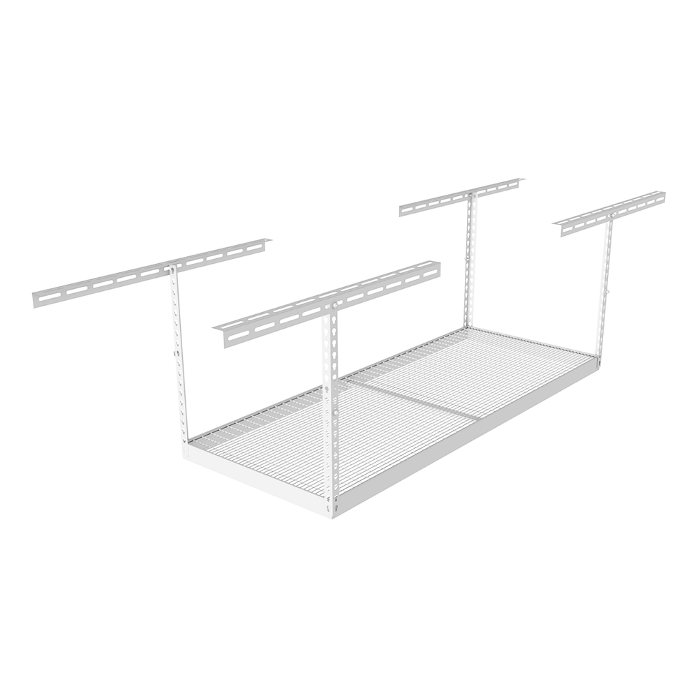 SafeRacks 3' x 6' Overhead Storage Rack with 12-24-Inch Drop (White)-SR-3x6-W-Pack-12-Garage Giant