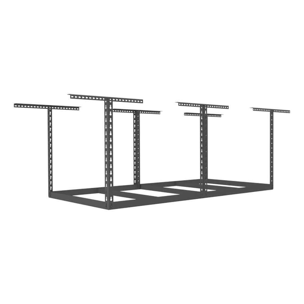 SafeRacks 4' x 8' Overhead Storage Rack Frame Kit with 24-45-Inch Drop (Hammertone)-SR-4X8WD-H-Pack-24-Garage Giant