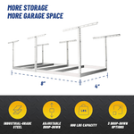 SafeRacks 4' x 8' Overhead Storage Rack Frame Kit with 24-45-Inch Drop (Hammertone)-SR-4X8WD-H-Pack-24-Garage Giant 