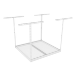 SafeRacks 4' x 4' Overhead Storage Rack with 24-45-Inch Drop (White)-SR-4x4-WRT-24-Garage Giant 