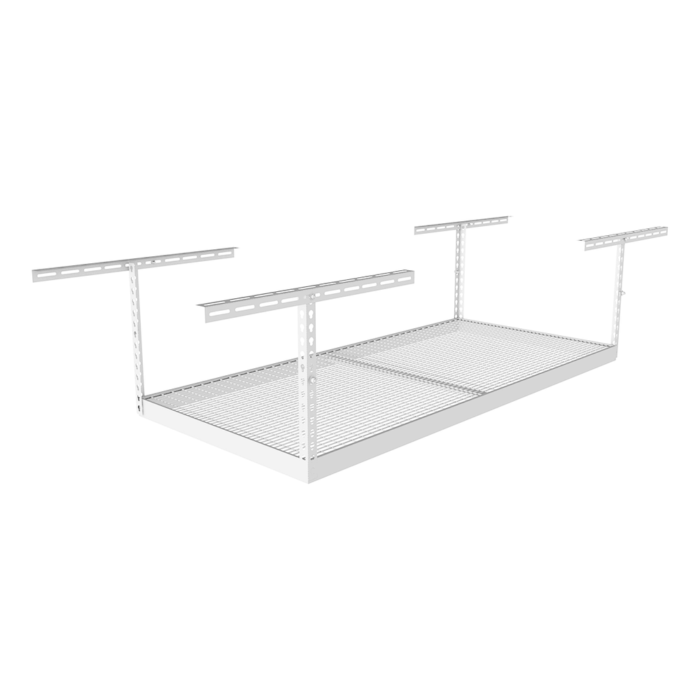 SafeRacks 4' x 6' Overhead Storage Rack with 12-24-Inch Drop (White)-SR-4x6-W-Pack-12-Garage Giant