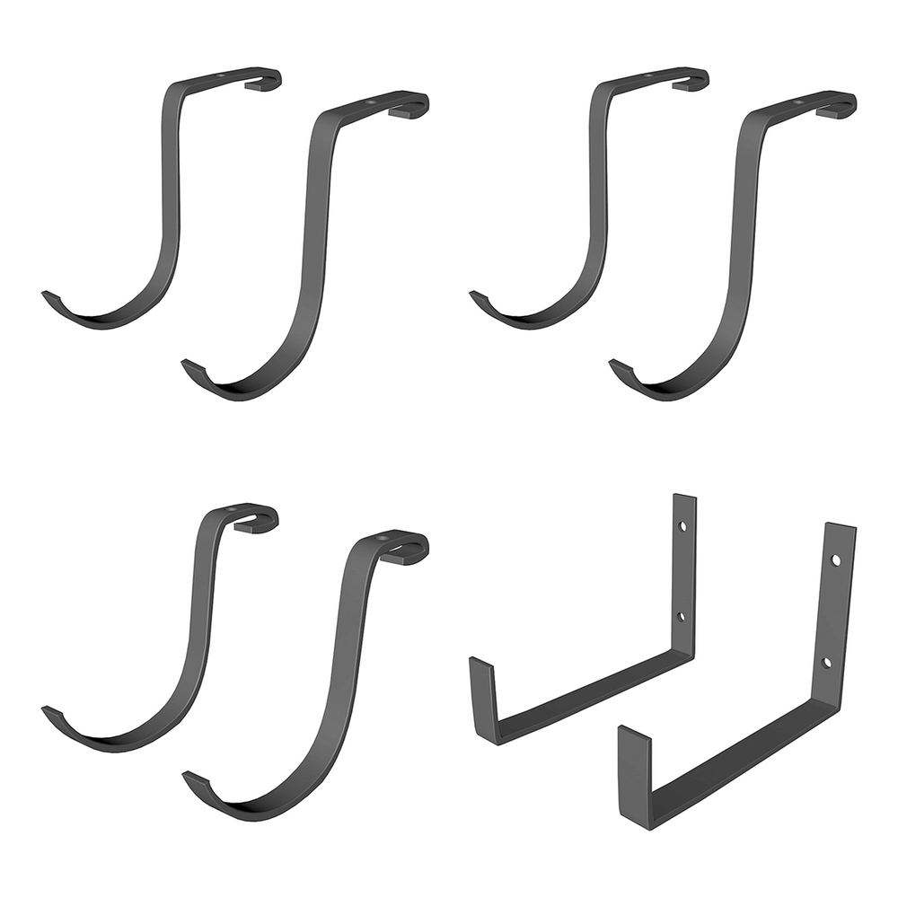 SafeRacks 8-Hook Accessory Package (Hammertone)-SR-ACCPKG1-H-Garage Giant