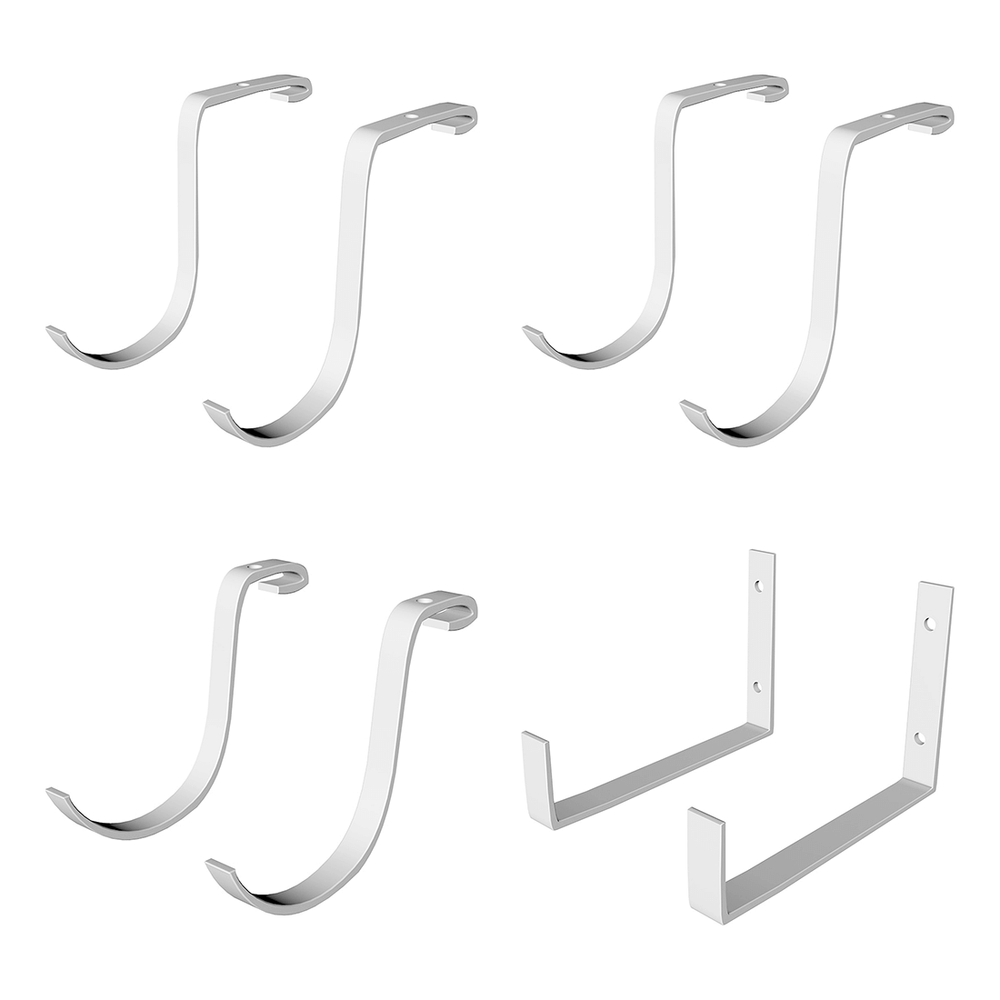 SafeRacks 8-Hook Accessory Package (White)-SR-ACCPKG1-W-Garage Giant