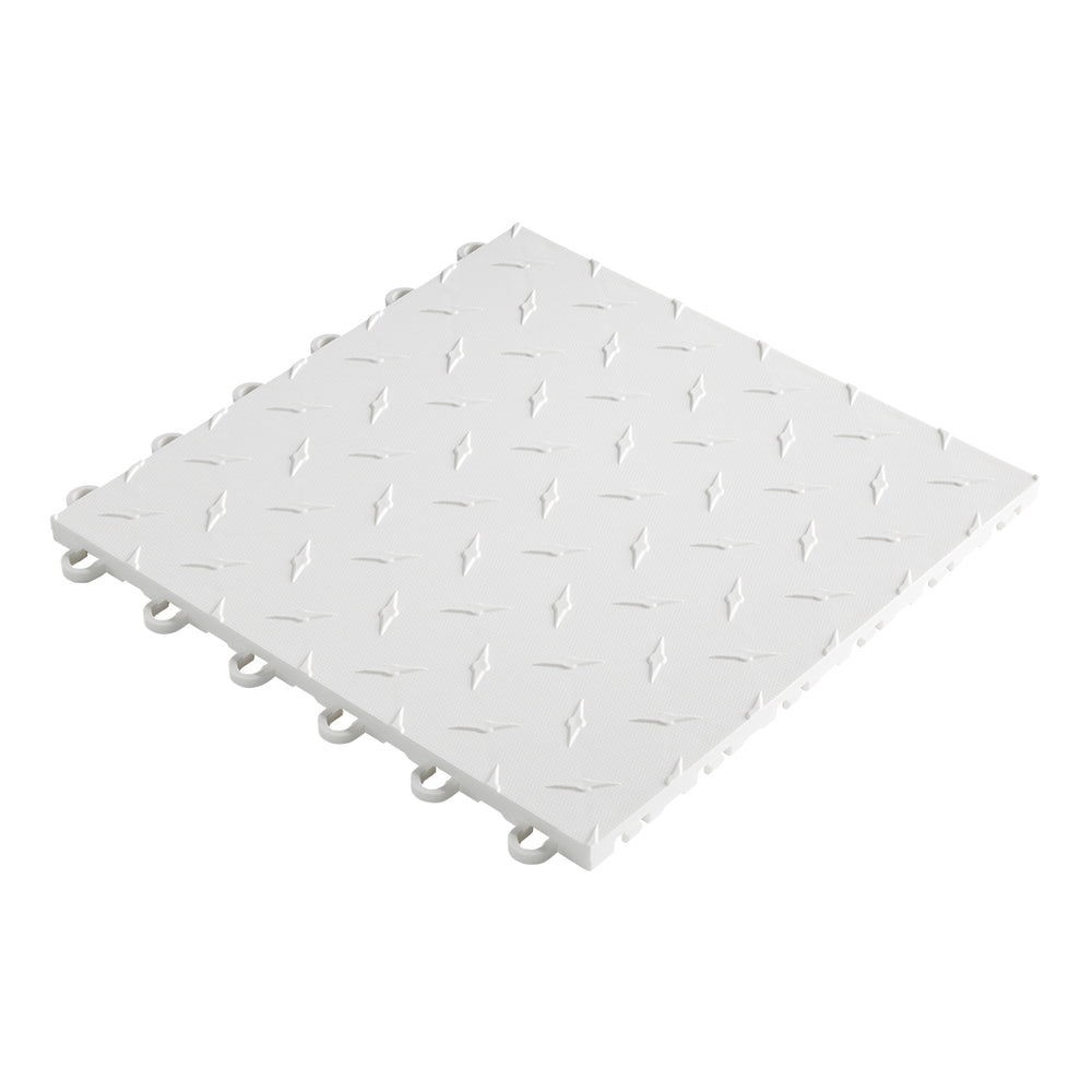 Speedway Tile 12 x 12-Inch White Garage Floor Tile (10 Pack)-SPEED-DMD-AW-10-Garage Giant