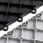 Speedway Tile Silver Garage Floor Tile Ramp - Looped (10 Pack)-SPEED-LOP-PS-10-Garage Giant 