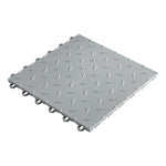 Speedway Tile 12 x 12-Inch Silver Garage Floor Tile (10 Pack)-SPEED-DMD-PS-10-Garage Giant 
