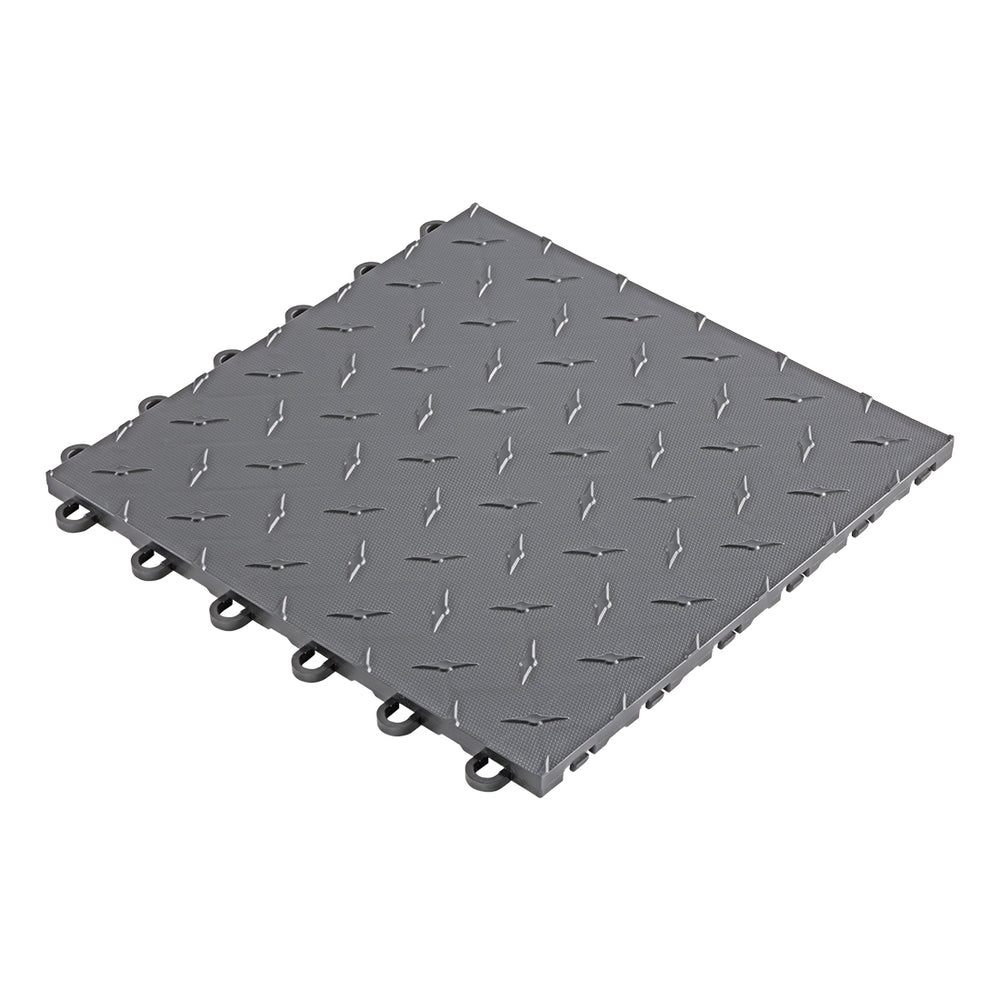Speedway Tile 12 x 12-Inch Grey Garage Floor Tile (50 Pack)-SPEED-DMD-SG-50-Garage Giant