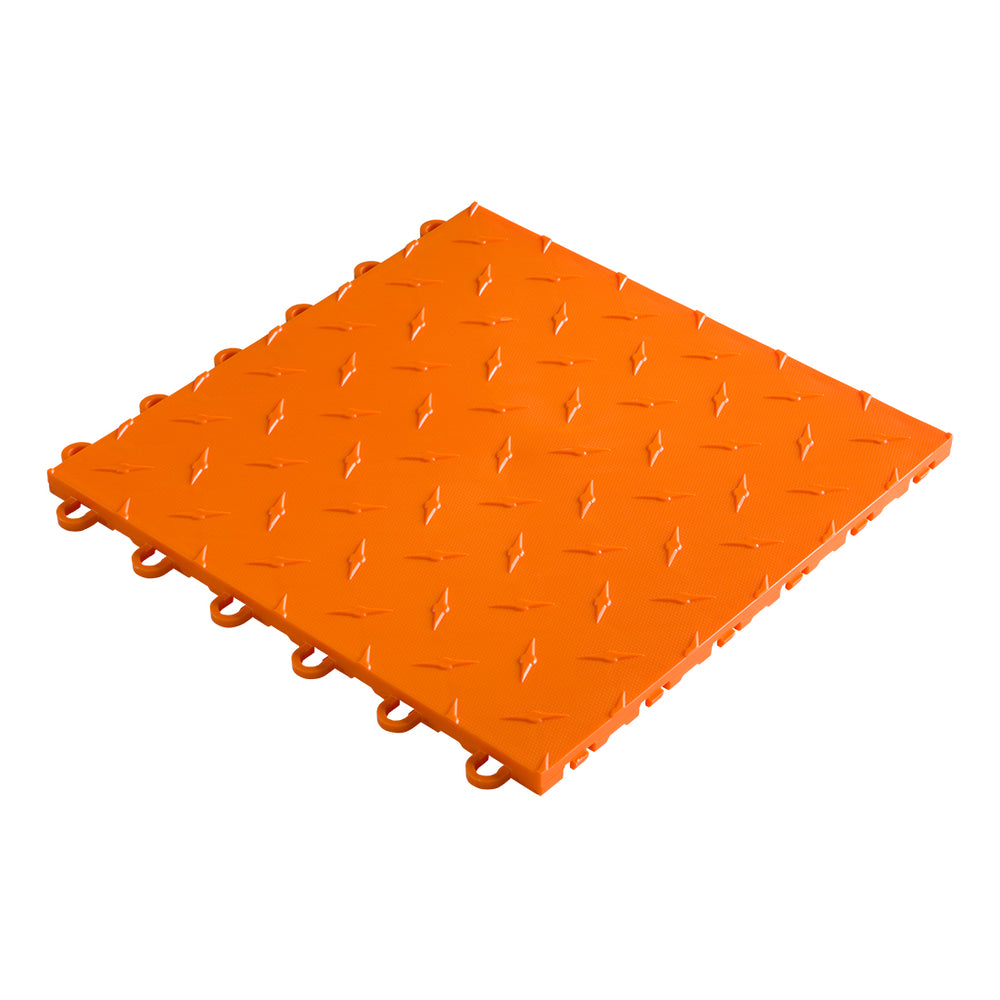 Speedway Tile 12 x 12-Inch Orange Garage Floor Tile (10 Pack)-SPEED-DMD-TO-10-Garage Giant