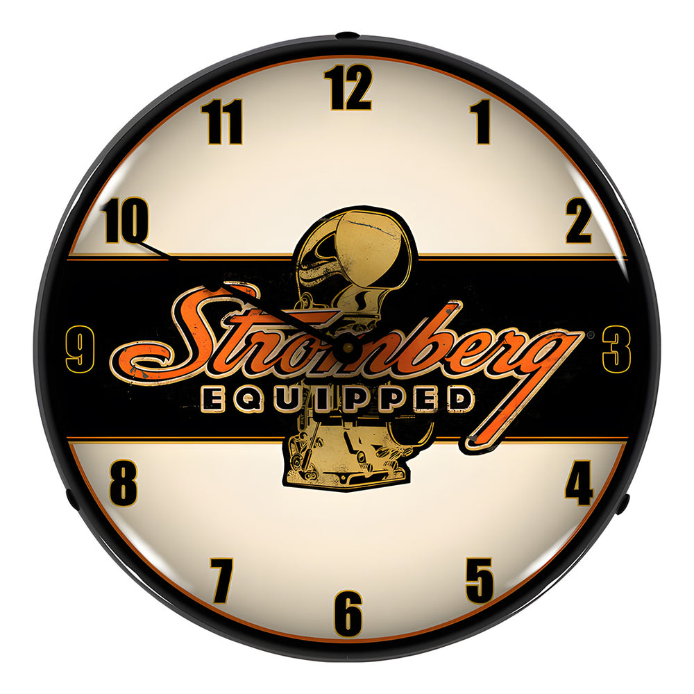 Collectable Sign and Clock Stromberg Equipped Backlit Wall Clock-STROM1611673-Garage Giant