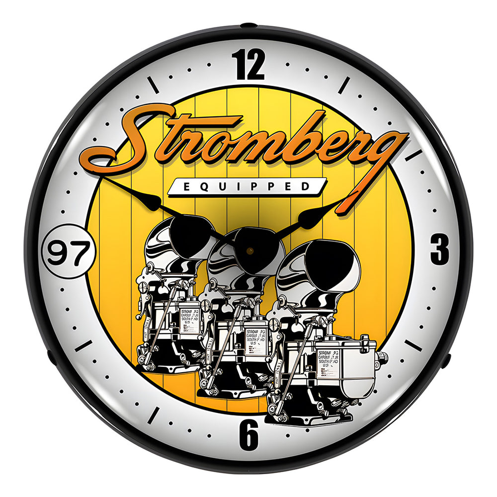Collectable Sign and Clock Stromberg Equipped Backlit Wall Clock-Strom904210-Garage Giant