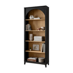 Prepac Ark Bookcase, Black Oak And Natural Oak-TOSBR-2601-1-Garage Giant 
