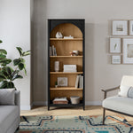 Prepac Ark Bookcase, Black Oak And Natural Oak-TOSBR-2601-1-Garage Giant 