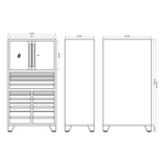 Dragonfire Tools Pro Series 11-Drawer Tool Cabinet (Black) 