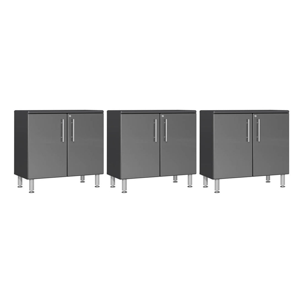 Ulti-MATE Garage 3-Piece 2-Door Oversized Garage Cabinet Kit in Graphite Grey Metallic-UG20030G-Garage Giant