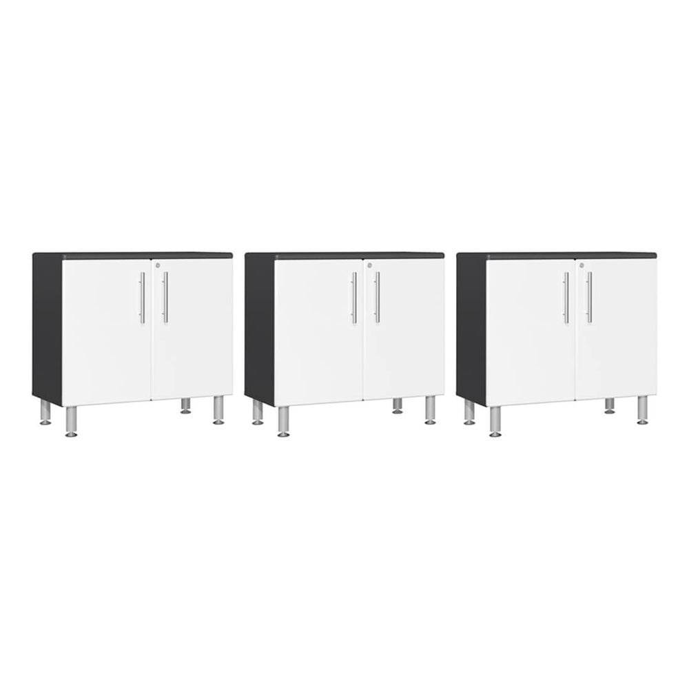 Ulti-MATE Garage 3-Piece 2-Door Oversized Garage Cabinet Kit in Starfire White Metallic-UG20030W-Garage Giant