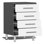 Ulti-MATE Garage 5-Piece Cabinet System with Bamboo Worktop in Starfire White Metallic-UG20052W-Garage Giant 