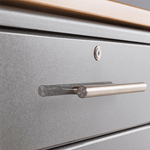 Ulti-MATE Garage 7-Piece Garage Cabinet System with Bamboo Worktop in Graphite Grey Metallic 